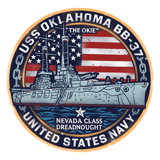 “USS Oklahoma Commemorative Medal” decal